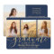 4 Photo Graduation Collage Script Navy Blue & Gold