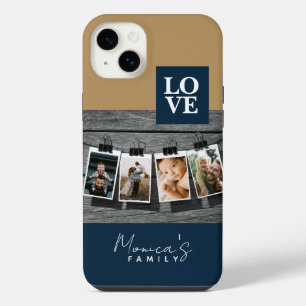 4 Photo Hanging Minimalist Personalise iPhone 14 Plus Case