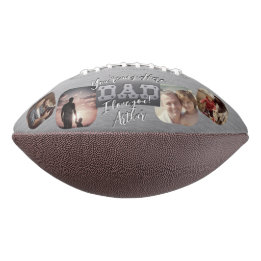 4 Photo - Happy Father’s Day Brushed Metal American Football
