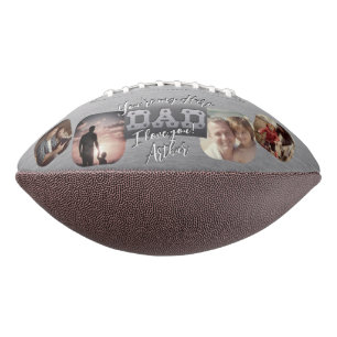 4 Photo - Happy Father’s Day Brushed Metal American Football