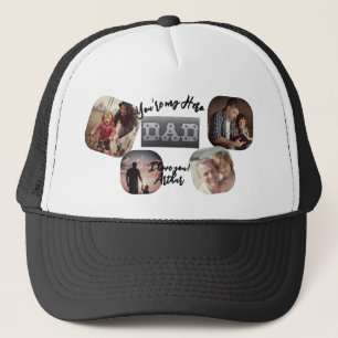 4 Photo - Happy Father’s Day Metal Theme Trucker Hat
