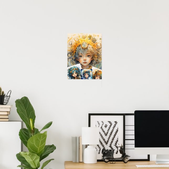4 photo Image of kid Poster (Home Office)