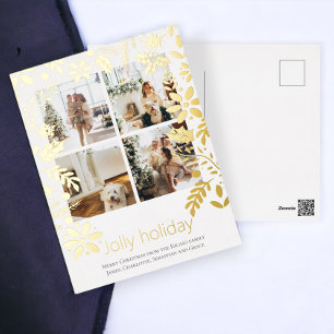 4 Photo Jolly Holiday Nordic Flower Christmas