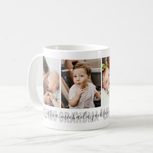 4-Photo Love You Grandma Grandchildren's Names Coffee Mug