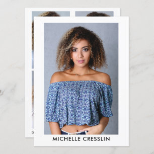 4 Photo Model Actor Comp Zed Card 5.5x7.5