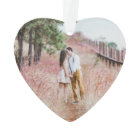 4 Photo Our First Christmas Engaged Faux Marble