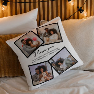 4 Photo Personalised and Text Template Cushion