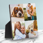 4 Photo Plaque With Stand Template Edge Print<br><div class="desc">Plaque with 4 square personalised edge printed photos. Includes built in stand at rear.</div>