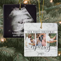 4 Photo Pregnancy New Parents 1st Xmas Expecting