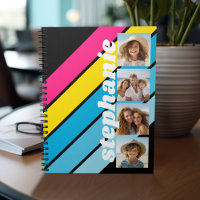 4 Photo Retro stripe pattern cmyk script name