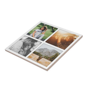 4 Photo Square Grid Template Shadowed Kitchen Wall Tile