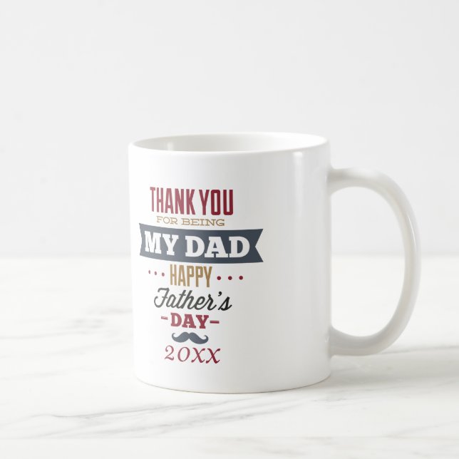 4 Photo Template Fathers Day Coffee Mug (Right)