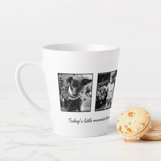 4-Photo Template Personalised Latte Mug (In Situ)