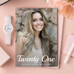 4 Photo Trendy Pink 21st Birthday Party Invitation<br><div class="desc">This pastel blush pink rose gold glitter ombre Elegant Script Photo twenty first birthday Invitation is fully personalised. Add four different photos of the invite.
To resize and position your photo,  click on the "CUSTOMIZE IT" button.</div>