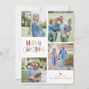 4 Photo Typography Holiday Card