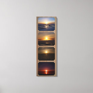 4 Photos 12" x 36" Wrapped Canvas