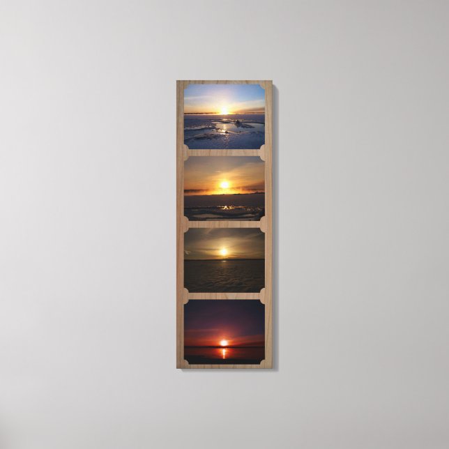 4 Photos 12" x 36" Wrapped Canvas (Front)