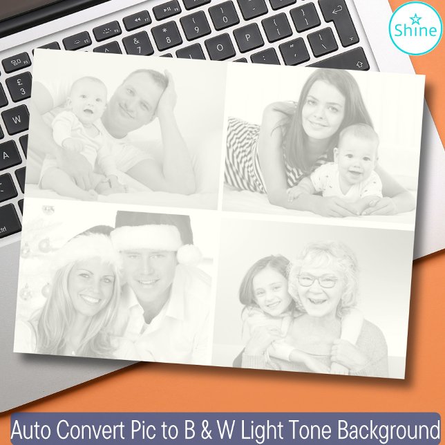 4 Photos Auto Convert Picture to B & W Light Tone Notepad (Creator Uploaded)