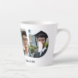 4 photos collage GRAD custom Photos Latte Mug