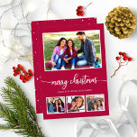 4 Photos Collage Merry Christmas Modern Holidays Invitation<br><div class="desc">4 Photos Collage Merry Christmas Modern Holidays Invitation</div>