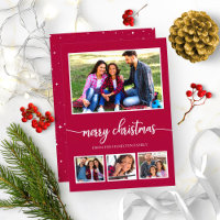 4 Photos Collage Merry Christmas Modern Holidays