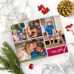 4 Photos Collage Warm Wishes Simple Christmas Postcard<br><div class="desc">4 Photos Collage Warm Wishes Simple Christmas Postcard</div>