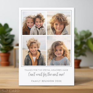 4 Photos - Family Reunion Memories Holiday Card