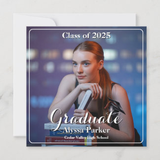 4 Photos High School Graduation Announcement