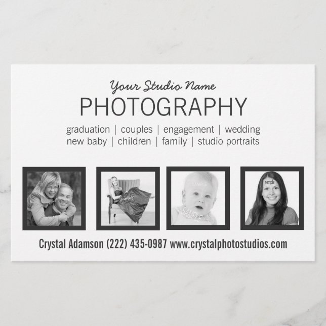 4 Photos Pro Photographer or Any Profession Flyer (Front)