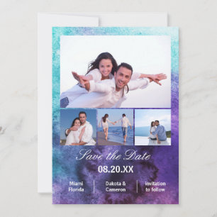 4 Photos Vertical - Painting Save the Date