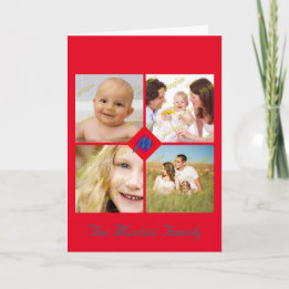 4 Picture Family Photo ✨  Collage Custom  Card