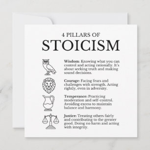 4 Pillars Of Stoicism Card