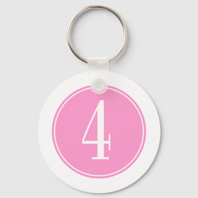 #4 Pink Circle Key Ring (Front)