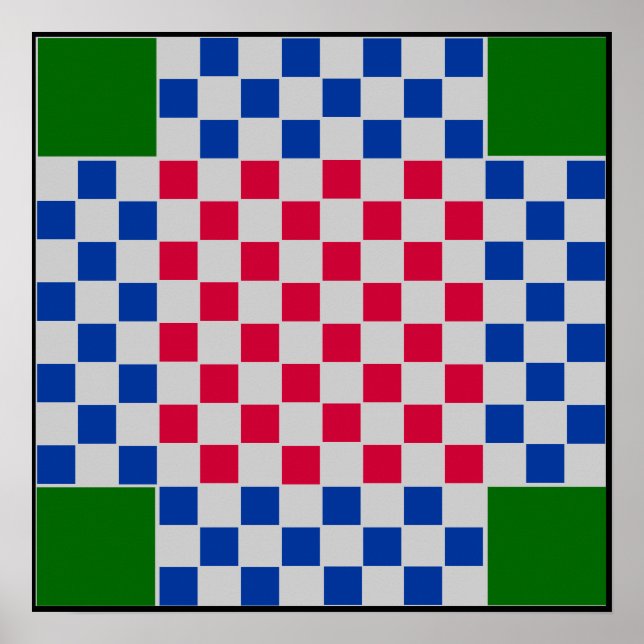 4 Player - Chess TAG Board Grid (~1" Magnets) Poster (Front)