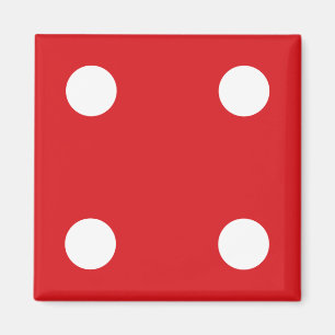 4 Red Dice Magnet