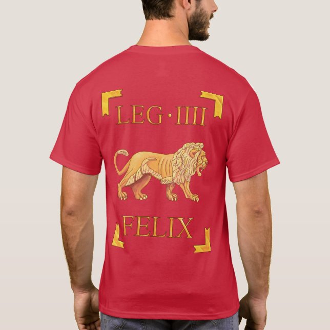 4 Roman Legio IIII Flavia Felix Vexillum T-Shirt (Back)