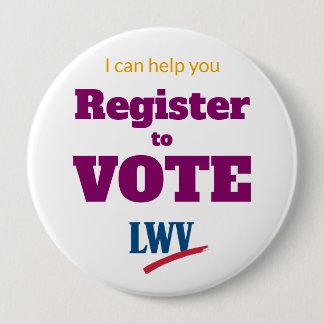 4" round button Help Register to Vote