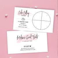 4" Round Cake Cutting Guide 2x2 Portion Size