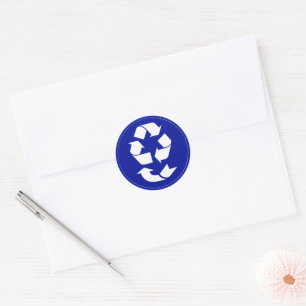 4 R's Recycling Symbol Classic Round Sticker