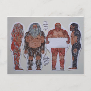 4 Sagittal crest bigfoot, Postcard