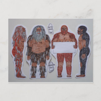 4 Sagittal crest bigfoot, Postcard