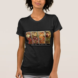 4 Seasons Alphonse Mucha T-Shirt