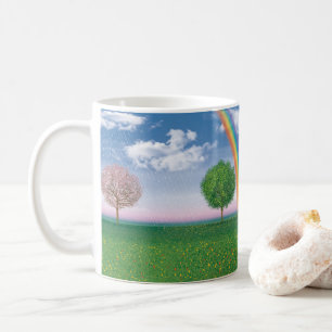 4 seasons artwork coffee mug