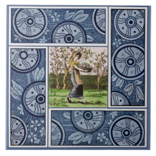 4 Seasons Autumn by Kate Greenaway for Boote Repro Tile