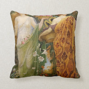 4 Seasons By Walter Crane Cushion