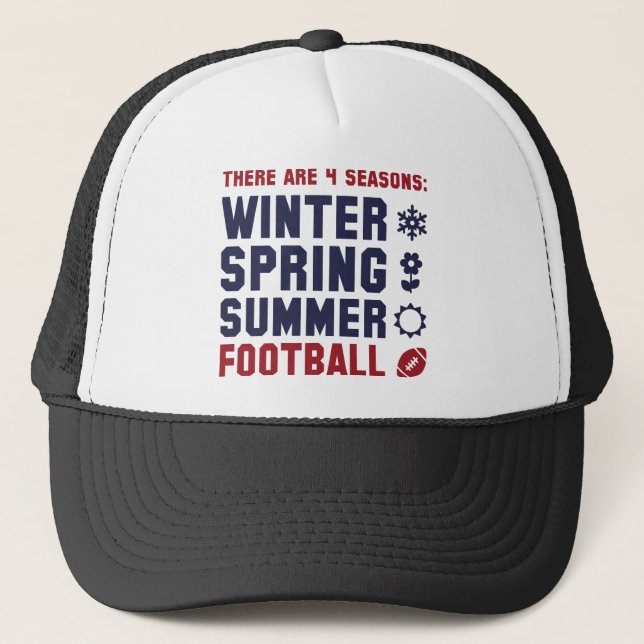 4 Seasons Football Trucker Hat (Front)