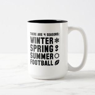 4 Seasons Football Two-Tone Coffee Mug