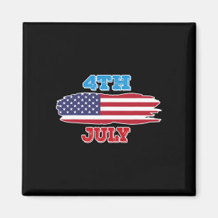 4 Shirt Fourth Of July American Flag For Men Women Magnet