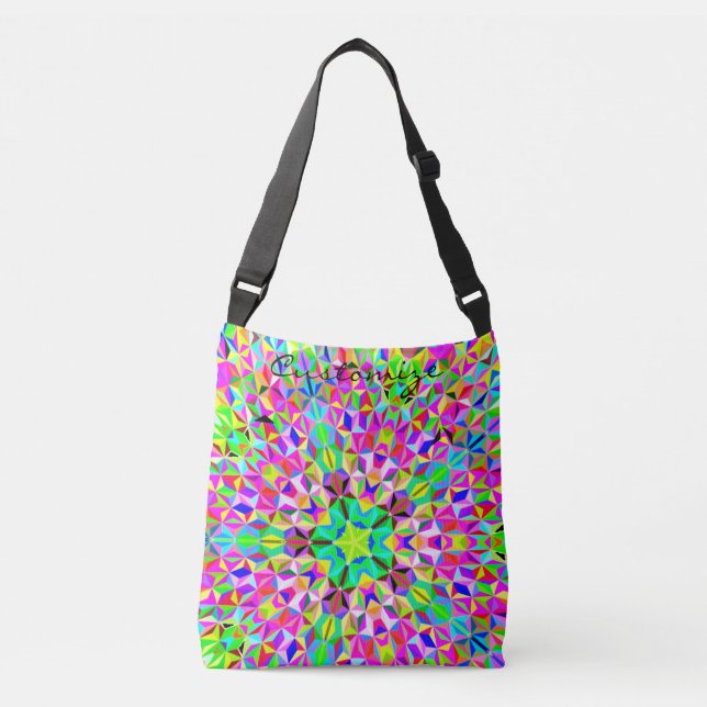 4 sided polygon star Thunder_Cove multi-colour Crossbody Bag (Front)