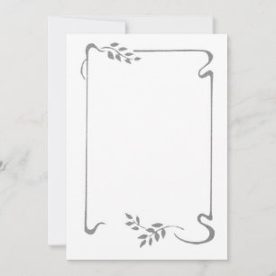 4 sides thin ribbon thank you card